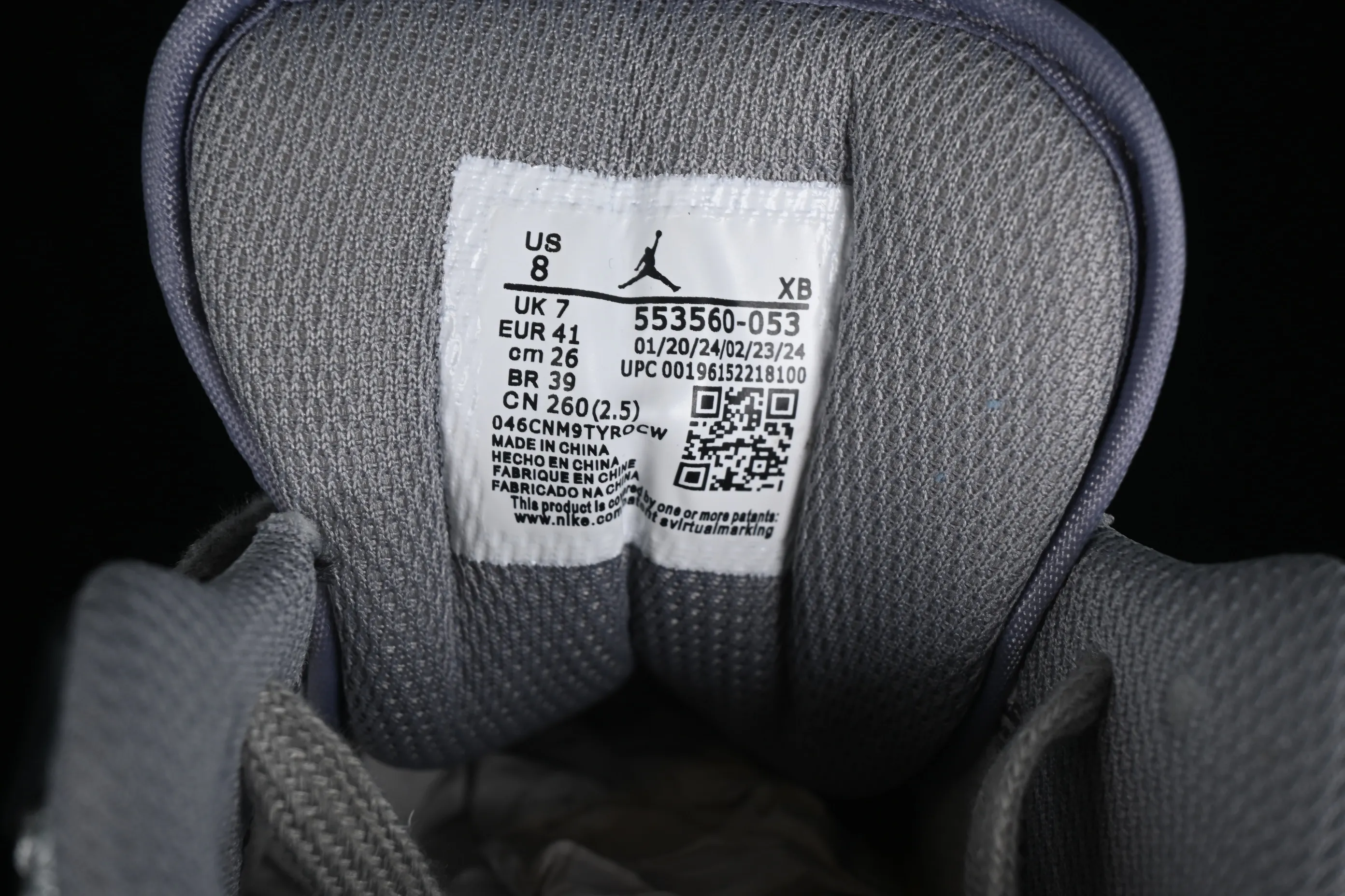 All categories Air Jordan Jordan series basketball shoes Air Jordan 1 Low Air Jordan 1 Low AJ1 Joe 1 Panda Prank Modern Wei Realm Gray Series Black and Silver Gray Low-top Cultural and Casual Shoes 553560-053